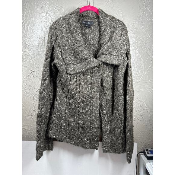 Mercer & Madison Boho Style Cardigan Green Shawl Collar Single Button Women Sz M - Picture 1 of 4